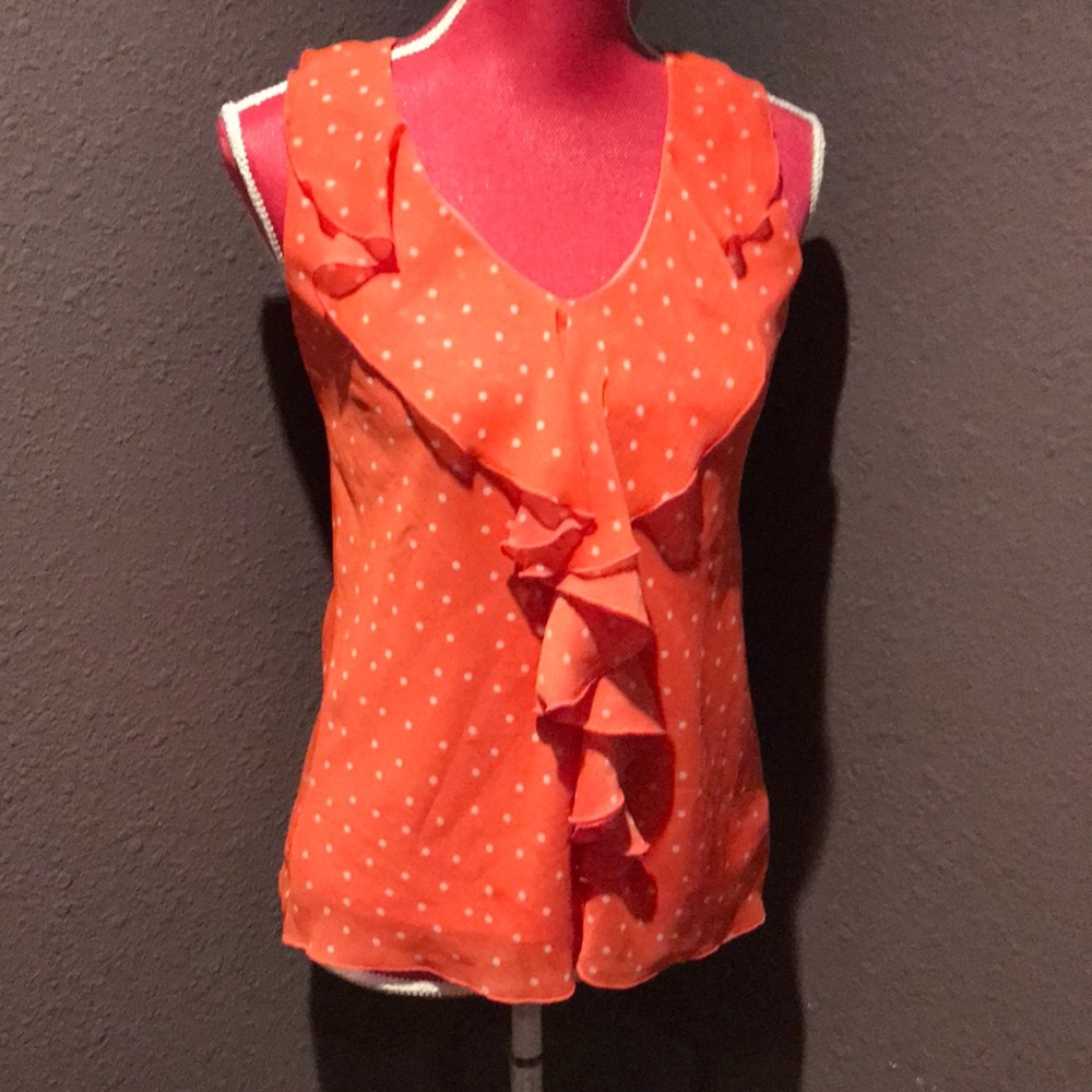 Orange polka dot Blouse